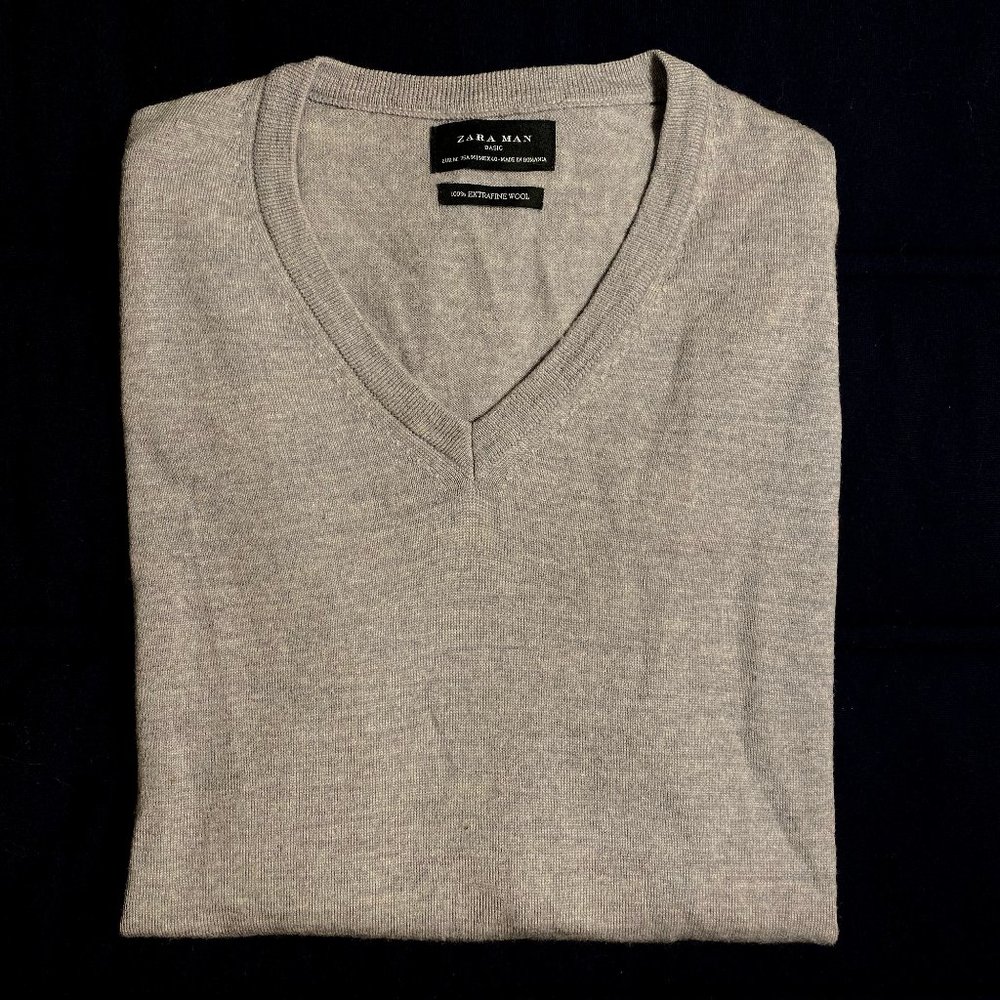 Grey Extra Fine Wool Zara Sweater